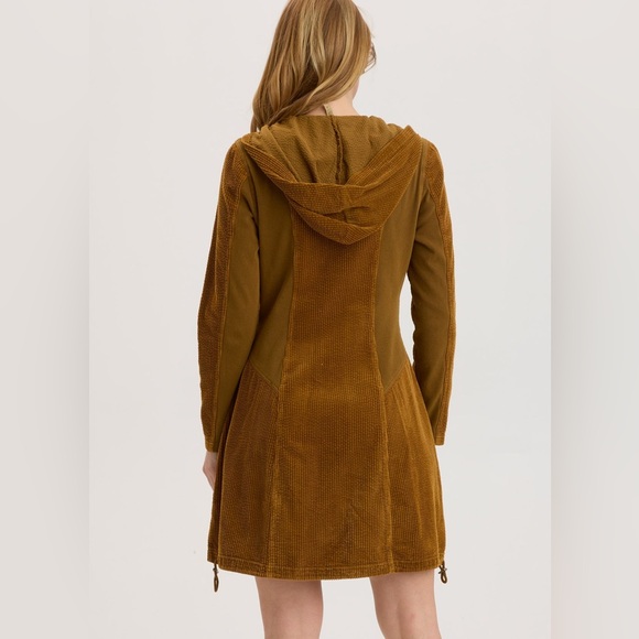 XCVI NAJA JACKET COAT DRESS In Gingerbread Pigment - Picture 3 of 4